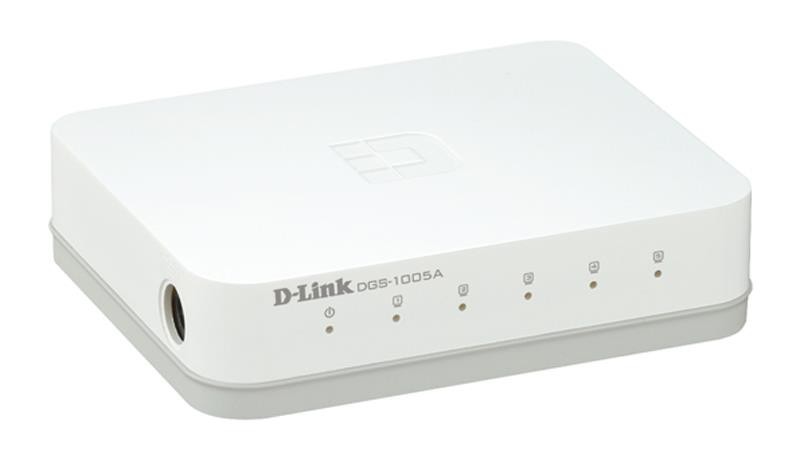 Gigabit Easy Desktop Switch, 5 Ports, DGS-1005A D-Link