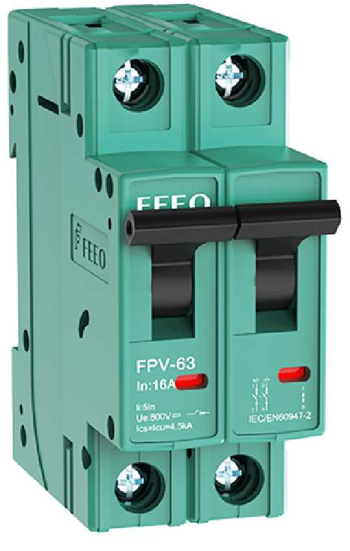 MCB, DC, 2P, 16A, 550VDC, FPV-63-2P FEEO